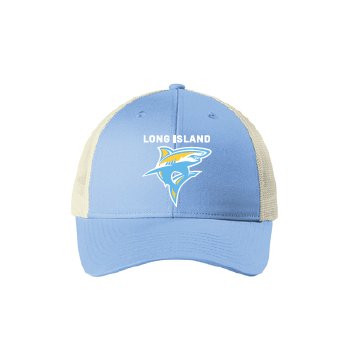 Trucker Hat | Embroidered "LONG ISLAND" and LIU Shark