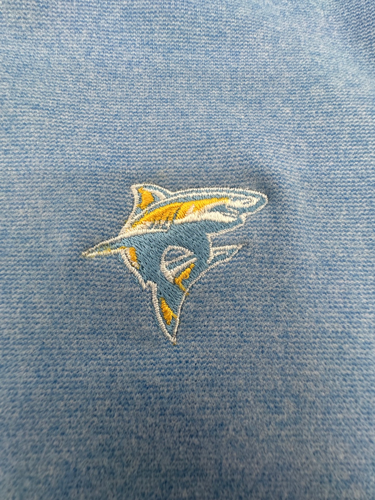 Women's Quarter Zip Embroidered Shark