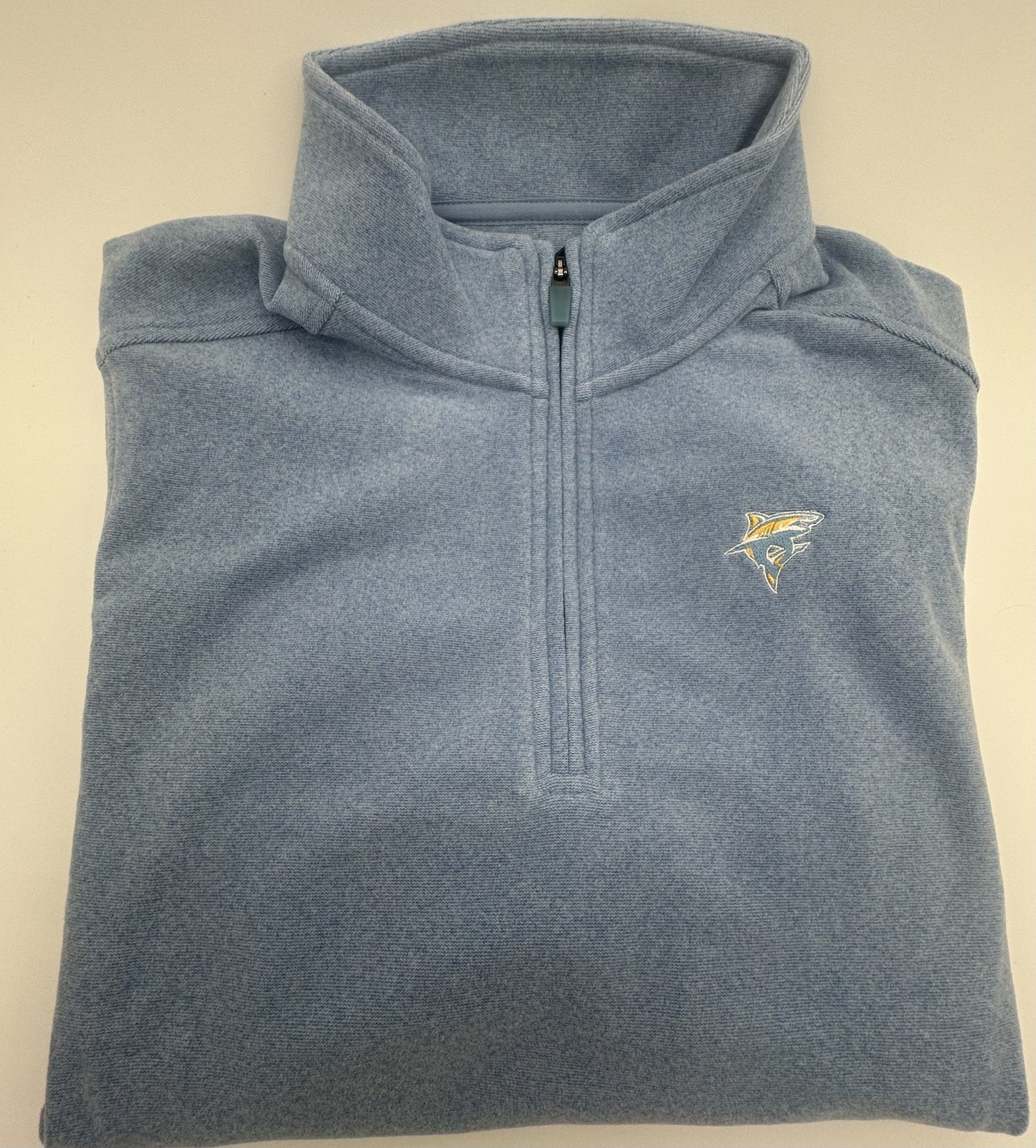New: Men's Embroidered Shark 1/4 Zip