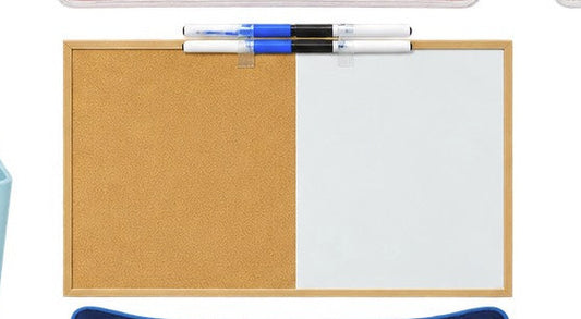 Cork board white board combo