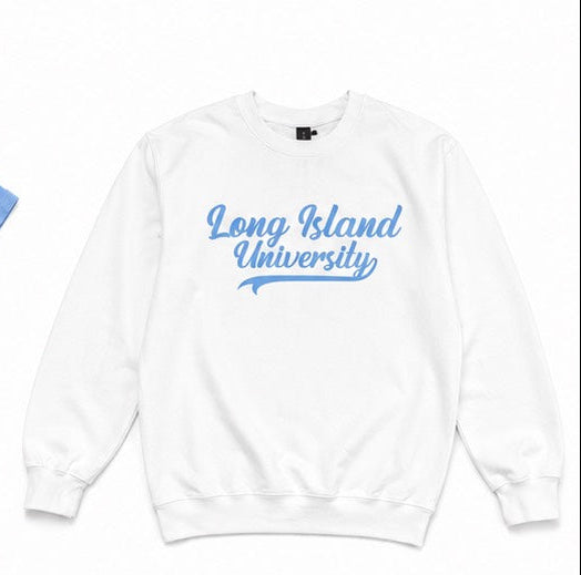 White LIU Puff Crew Neck