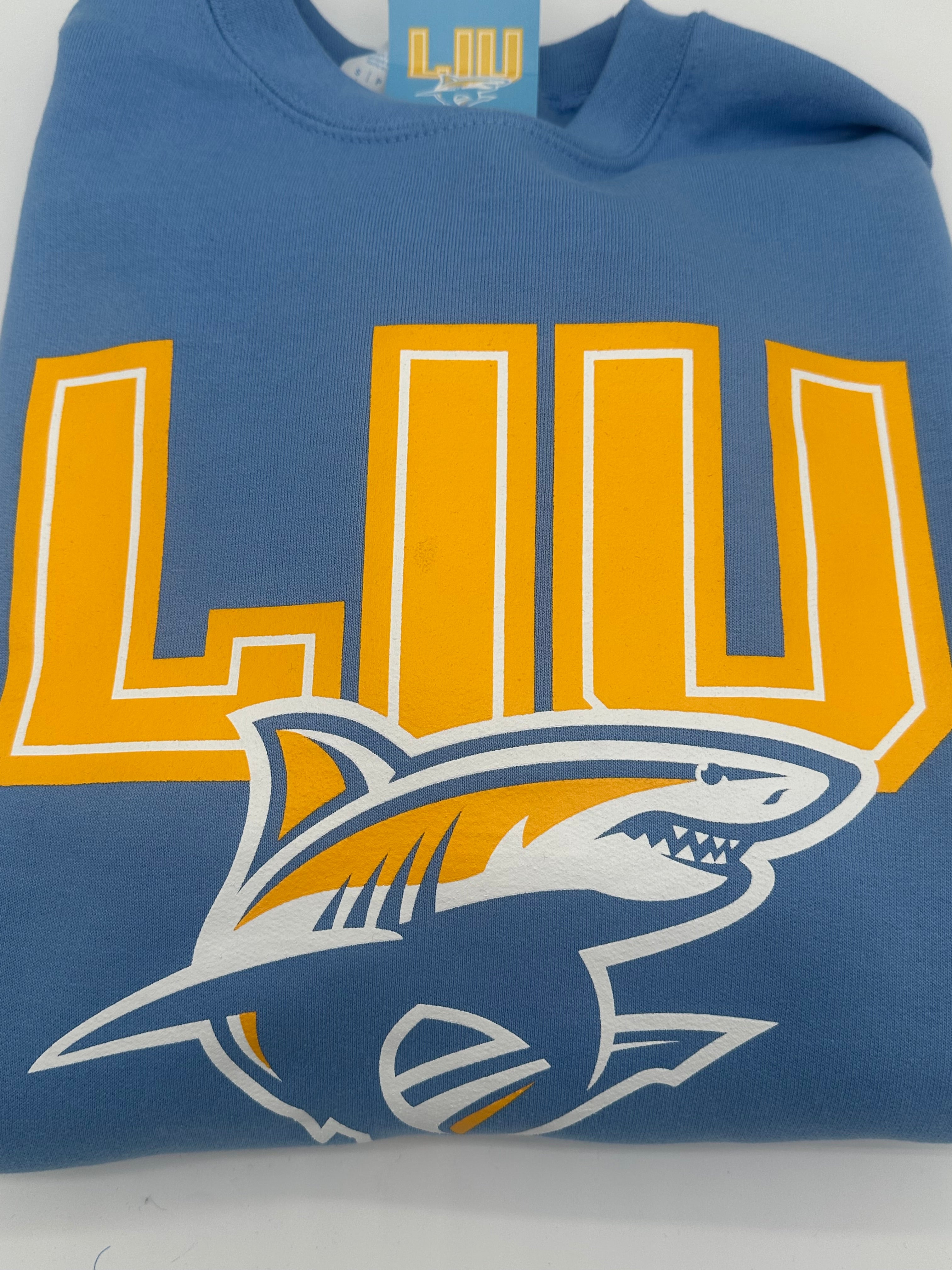 Crew Neck - LIU with Shark Image – LIU Shark Nation