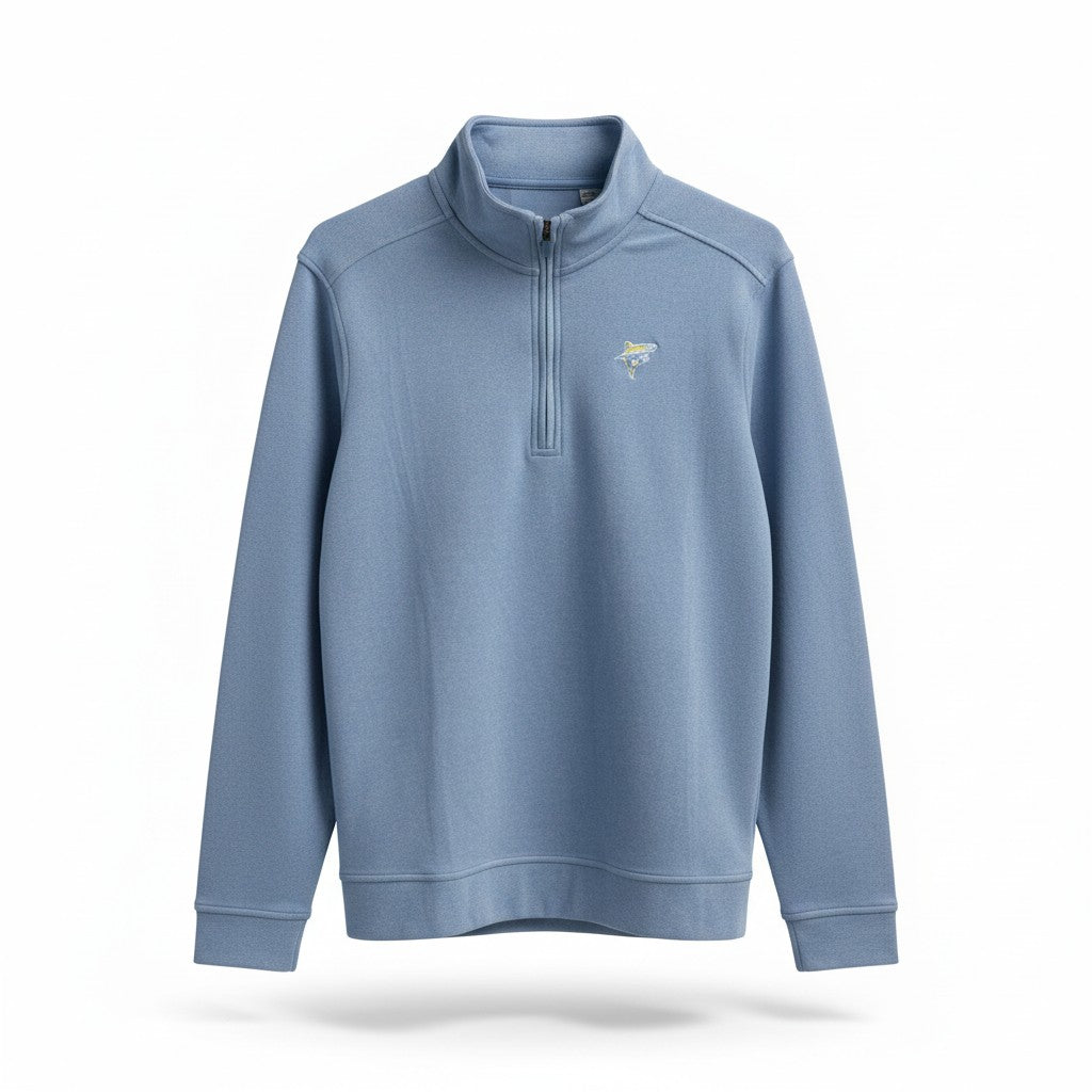 Men's Quarter Zip Embroidered Shark