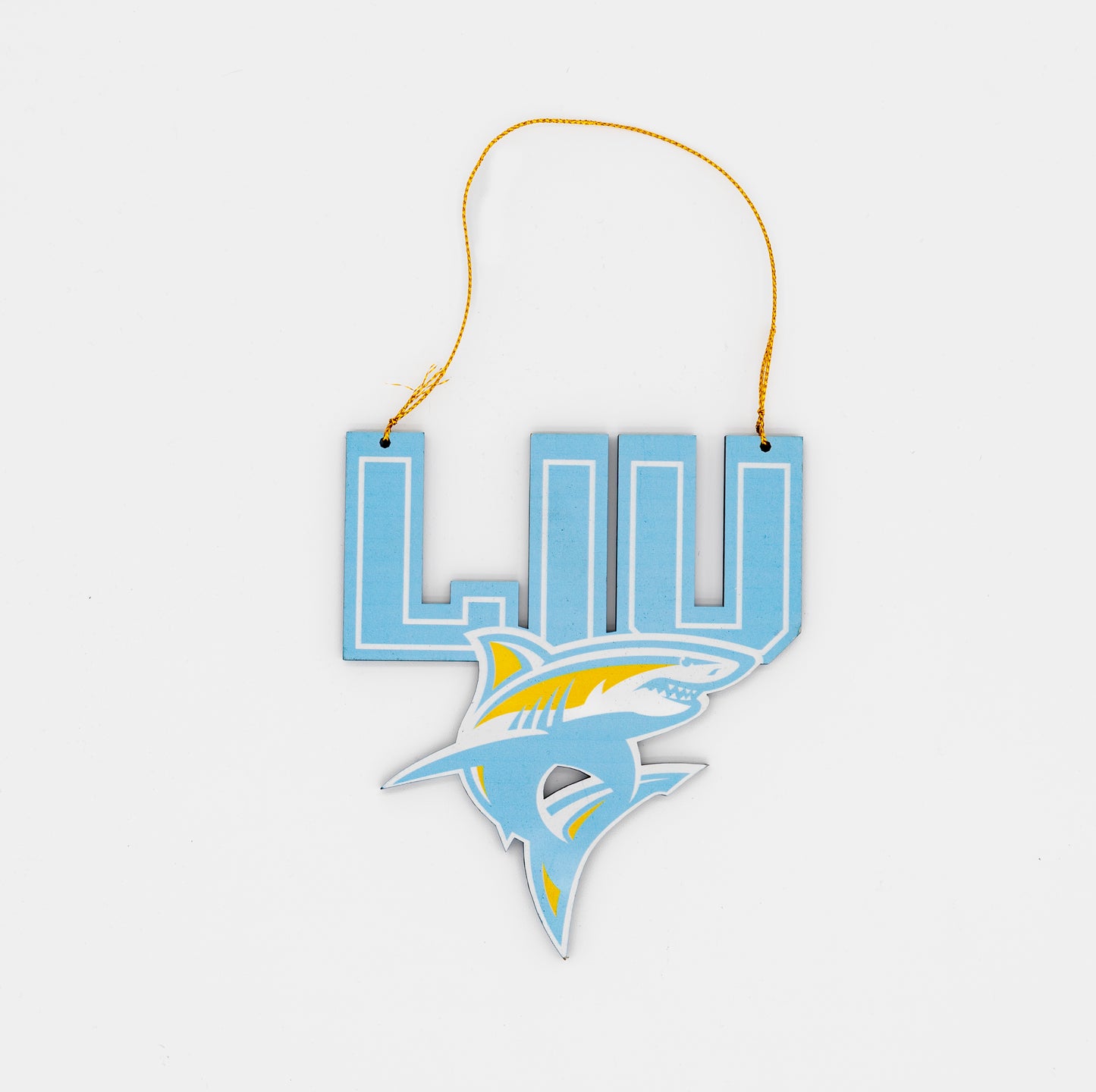 5" LIU with Shark Wooden Ornament