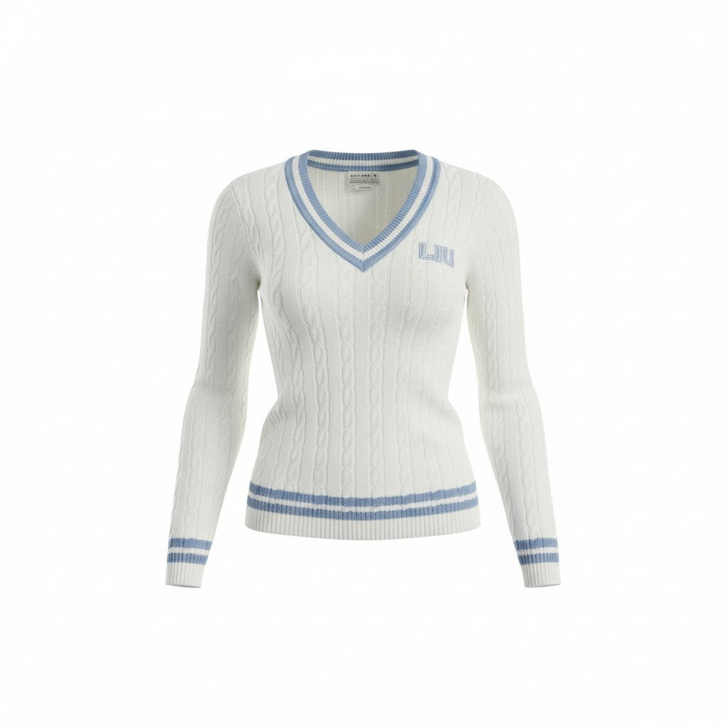 Cable Knit V-Neck Renew